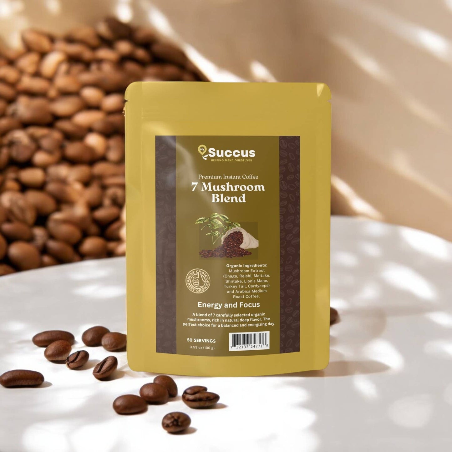 7 Blend Mushroom Coffee - Energizing & Focus-Boosting Brew