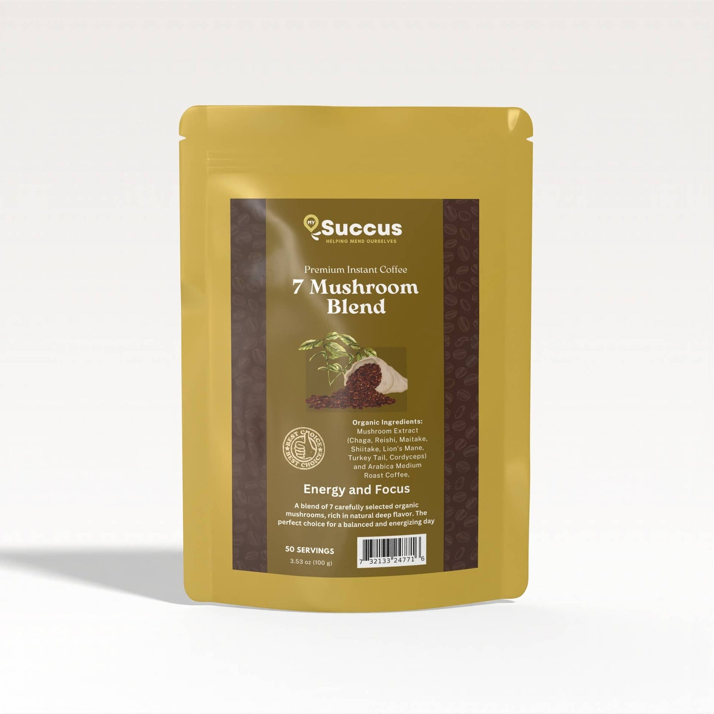 7 Blend Mushroom Coffee - Energizing & Focus-Boosting Brew