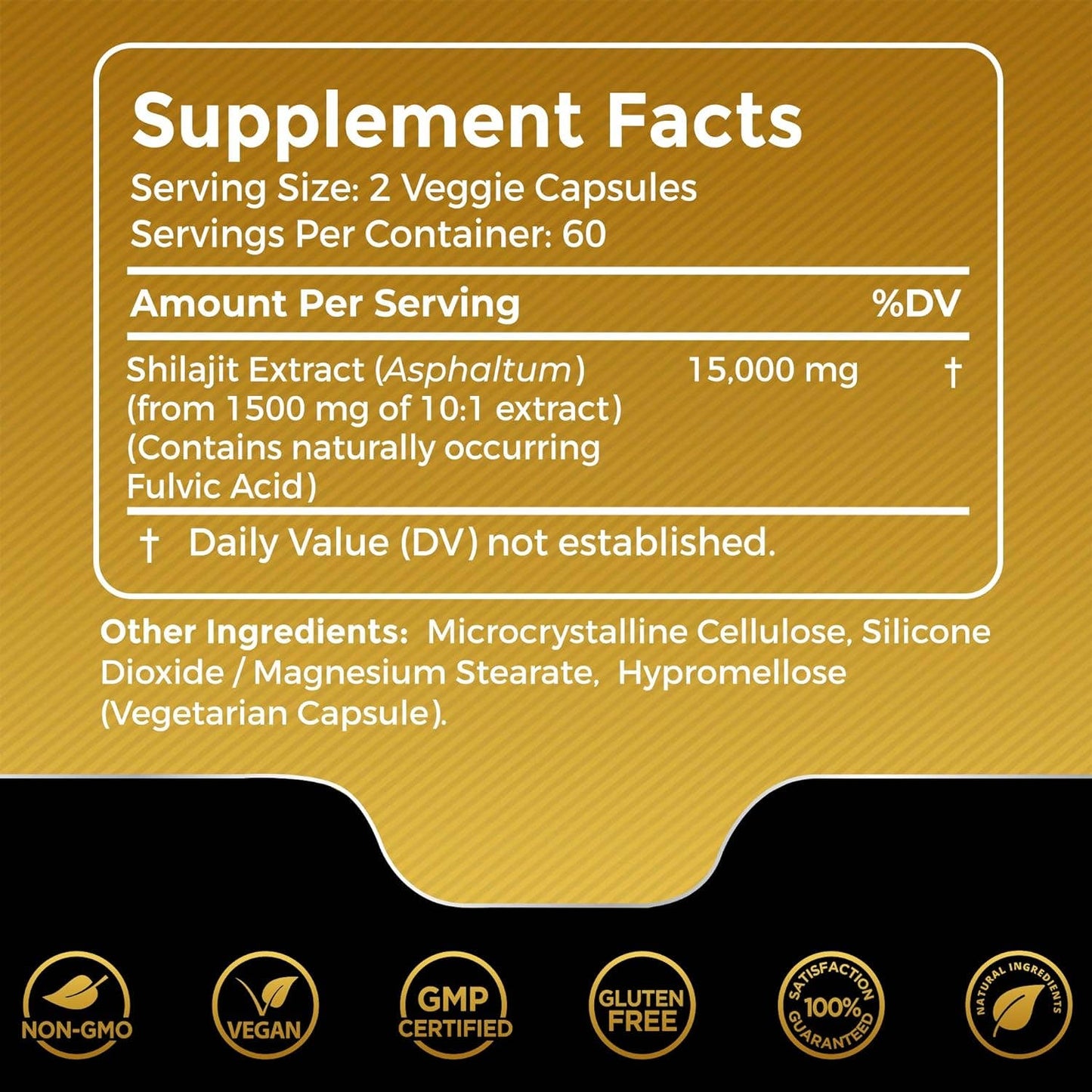 Liposomal Shilajit + Fulvic Acid 15,000mg Ultra Strength – 120 Capsules