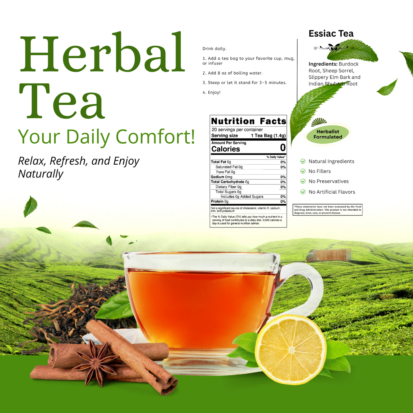 Essiac Tea -  Traditional Herbal Blend