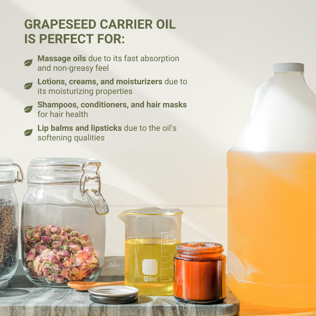 Grapeseed Carrier Oil - 100% Pure - Farm-Direct Sourcing: 16 oz
