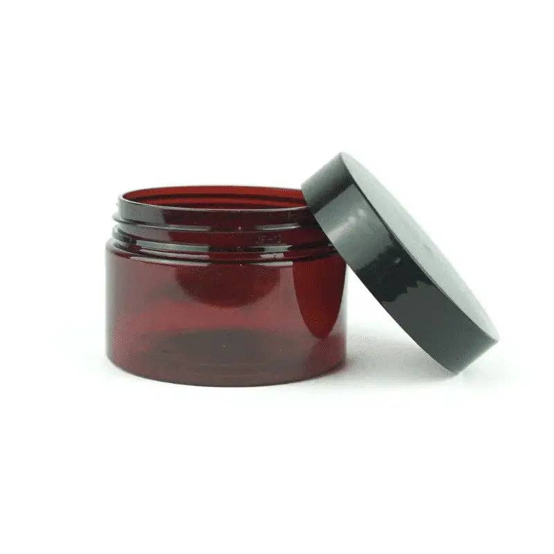 Amber Plastic Jars - 4 Oz: 12 x 4 oz Amber Plastic Jars