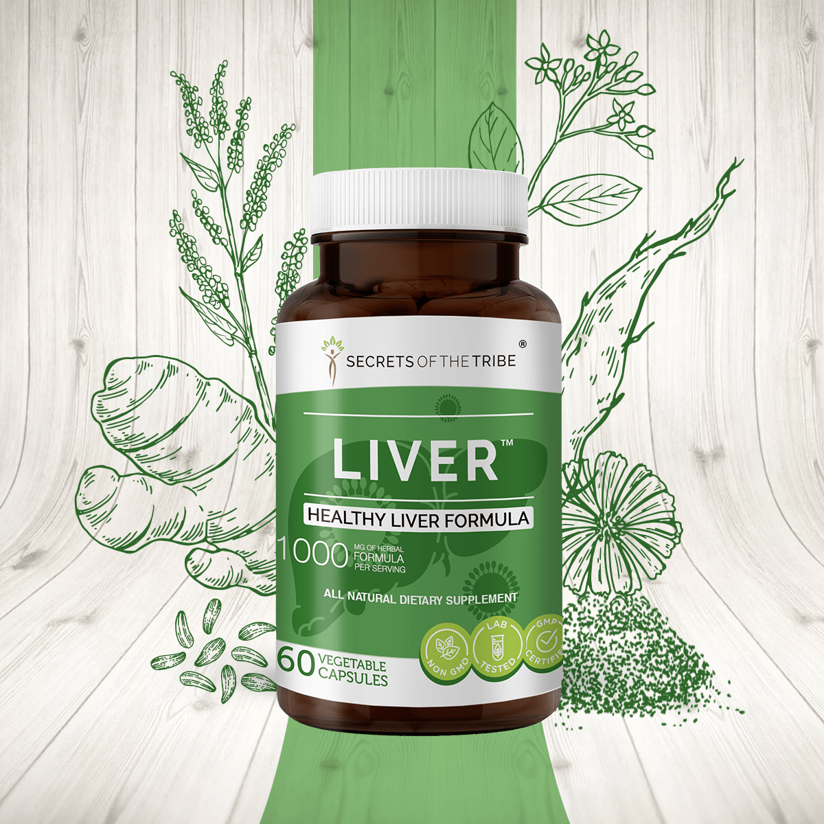 Liver Capsules. Healthy Liver Formula: 60 Capsules