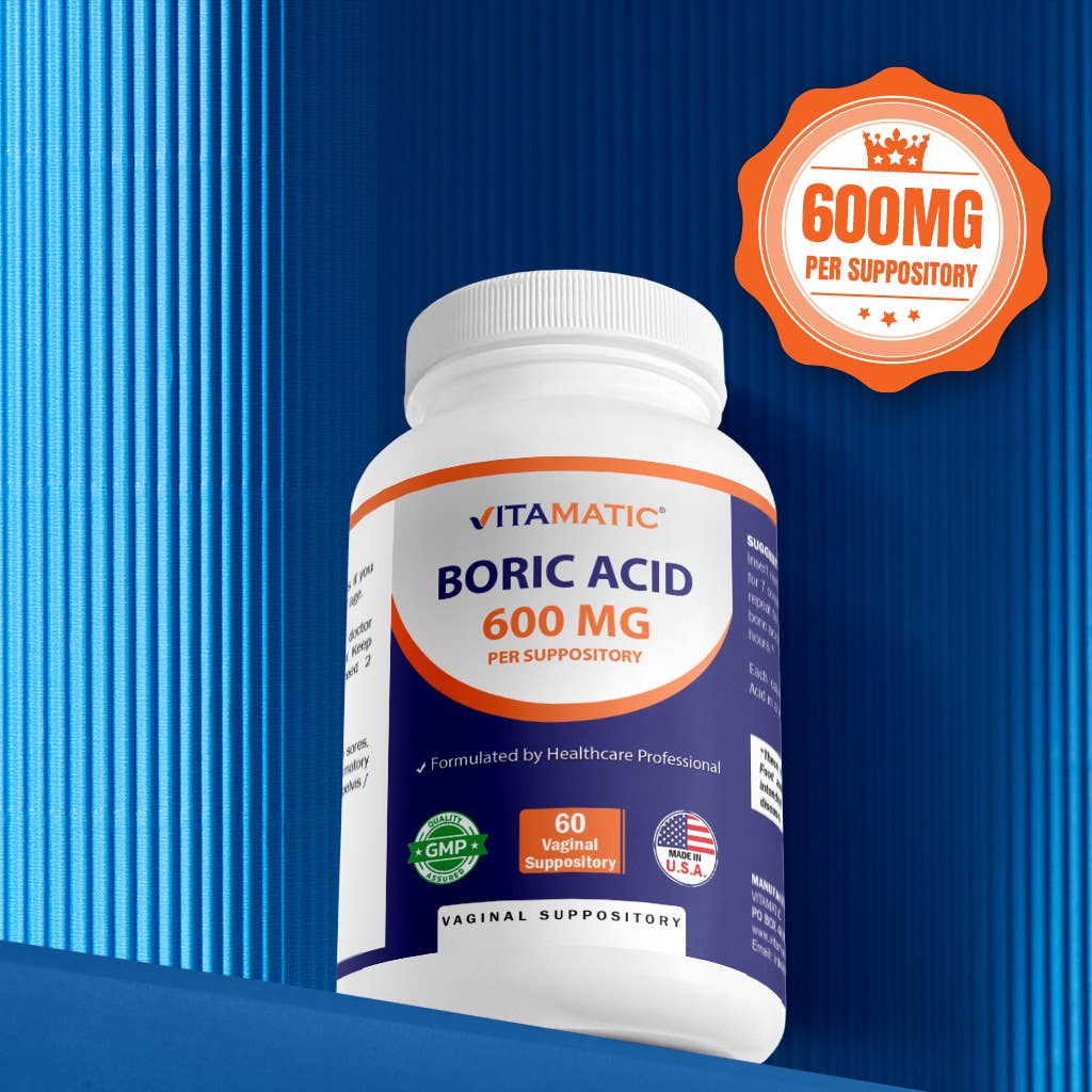 Vitamatic Boric Acid 600mg | 60 Vaginal Suppository