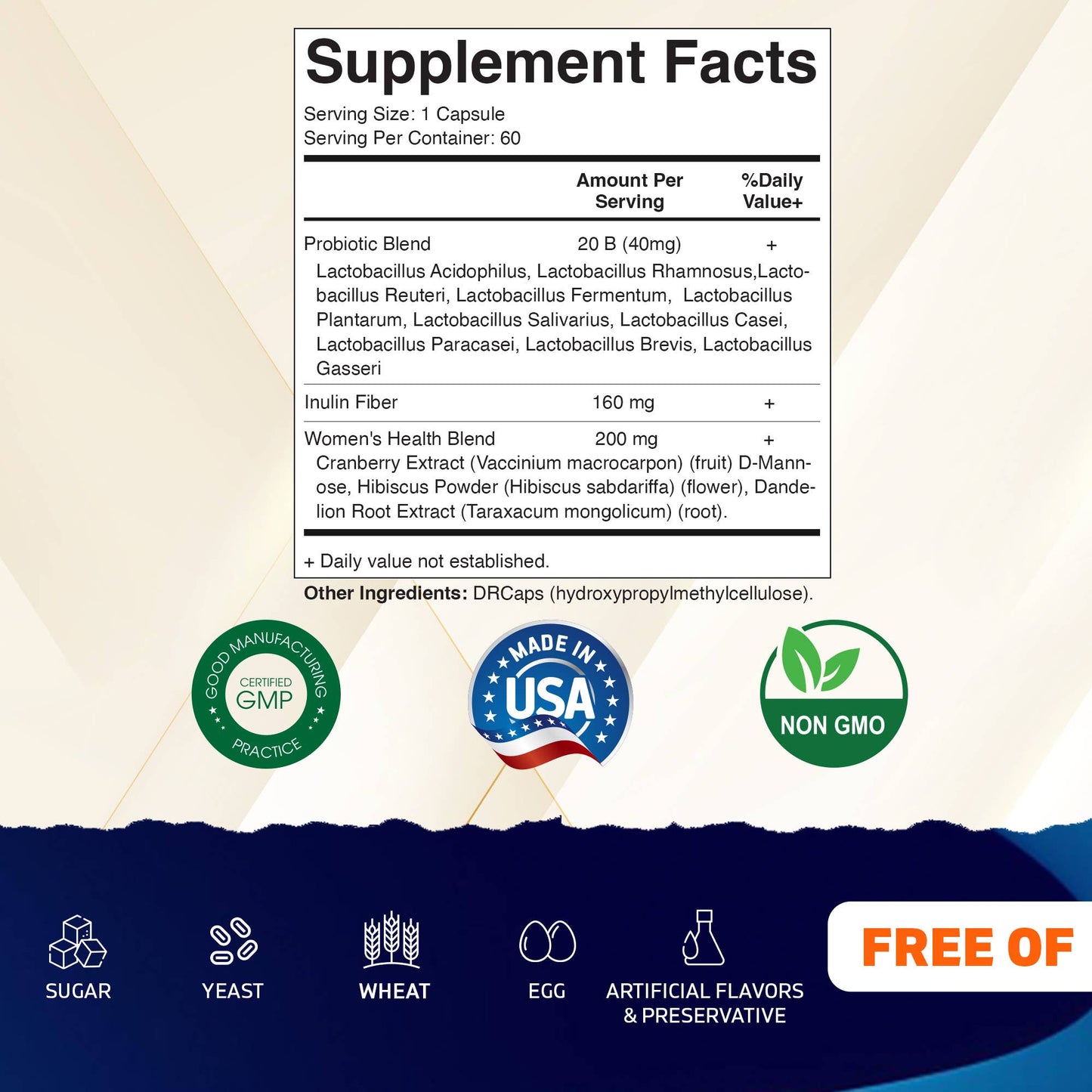 Vitamatic | Vaginal Probiotics 20 Billions 60 DR Capsules