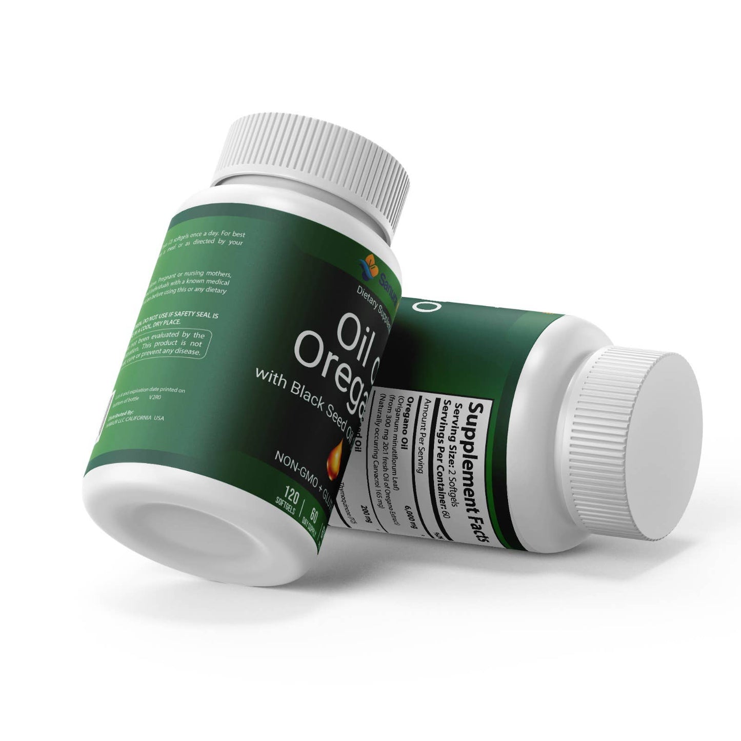 SANURA WELL Oregano Oil with Black Seed Oil Softgel 6200 mg