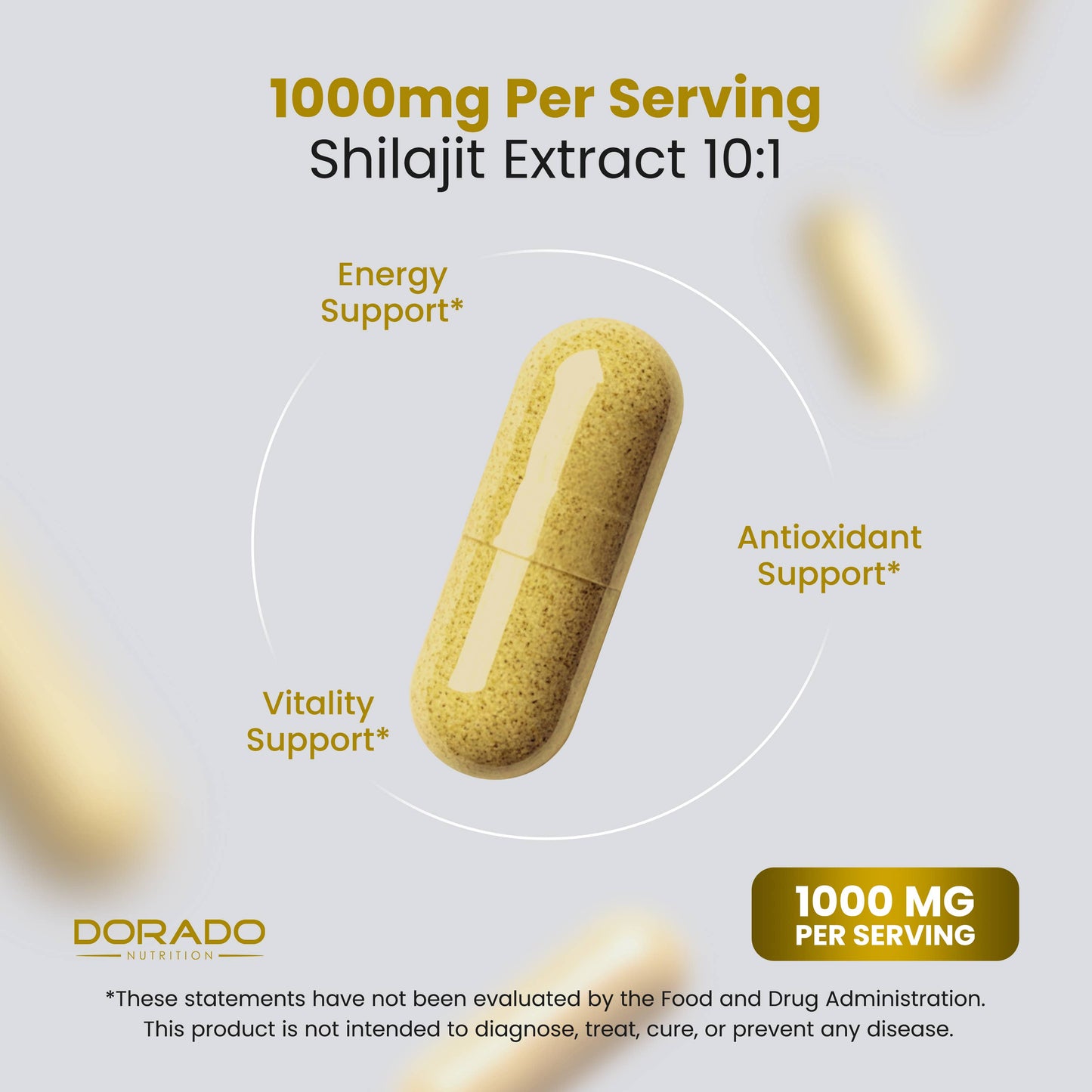 Shilajit Supplement 10,000mg (150 Capsules)