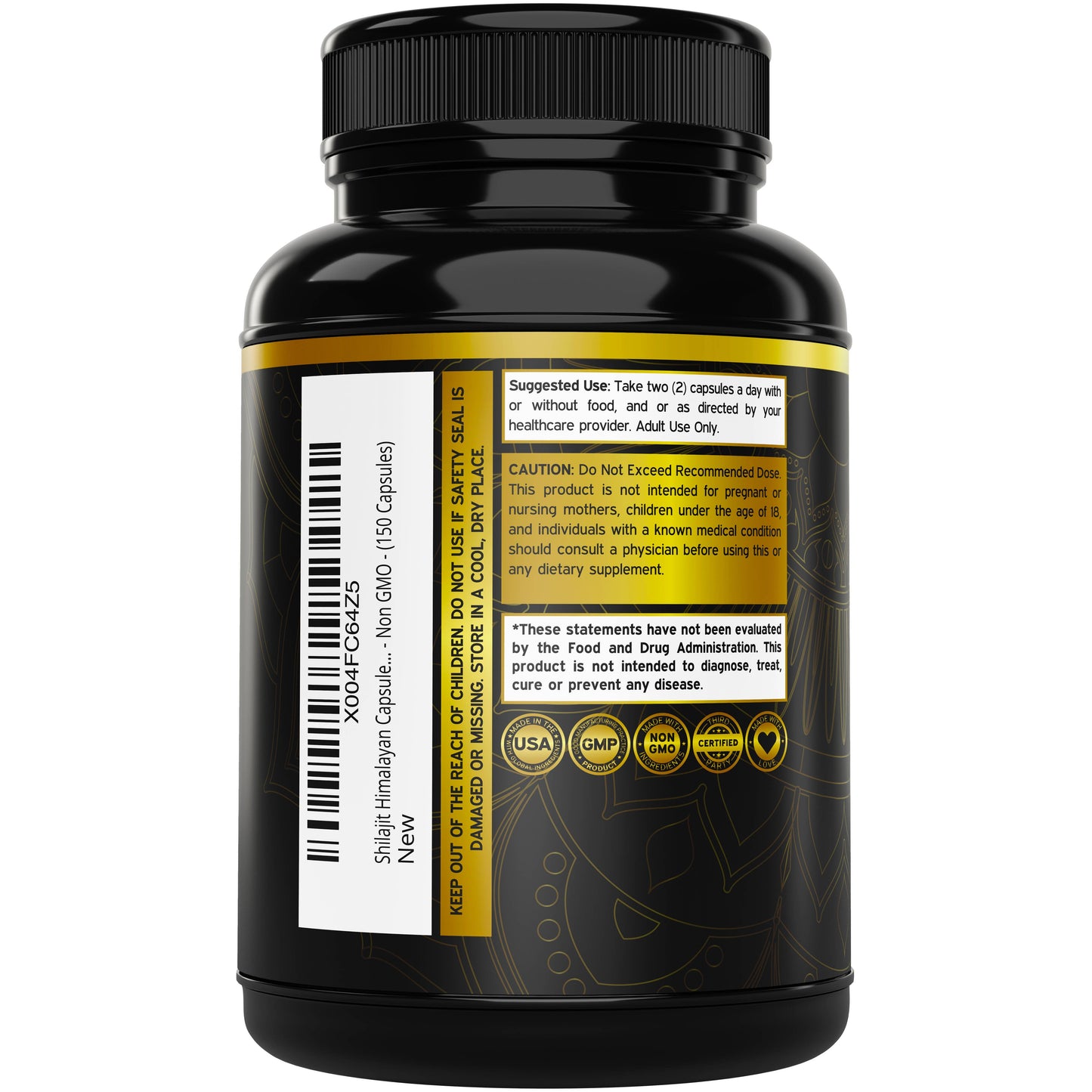 Shilajit Supplement 10,000mg (150 Capsules)