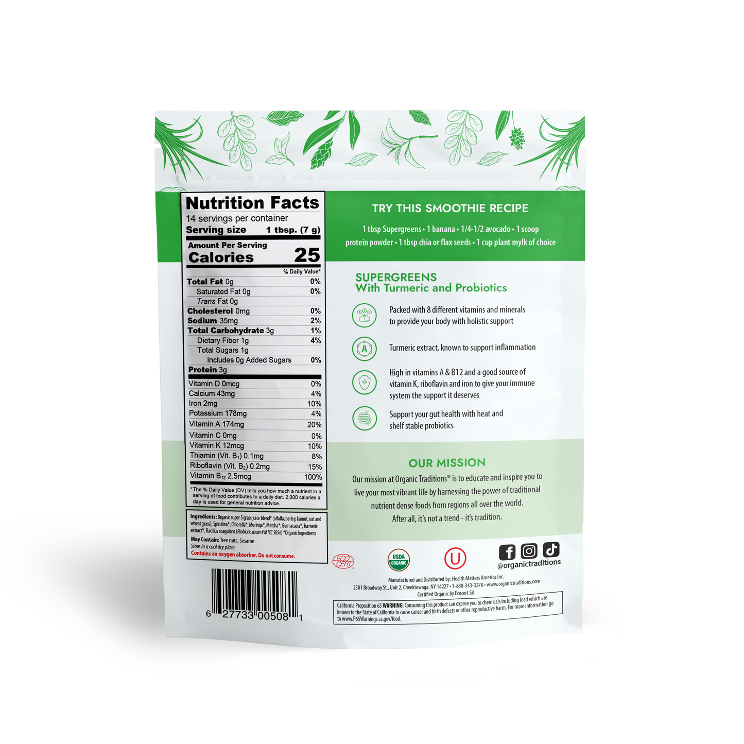 Supergreens with Turmeric and Probiotics