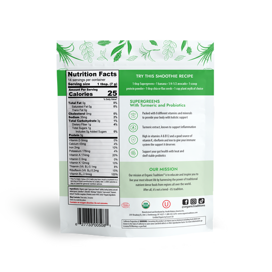 Supergreens with Turmeric and Probiotics