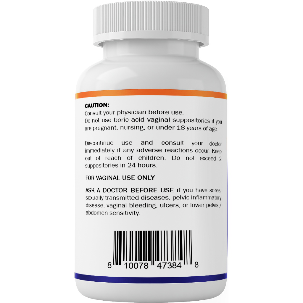 Vitamatic Boric Acid 600mg | 60 Vaginal Suppository