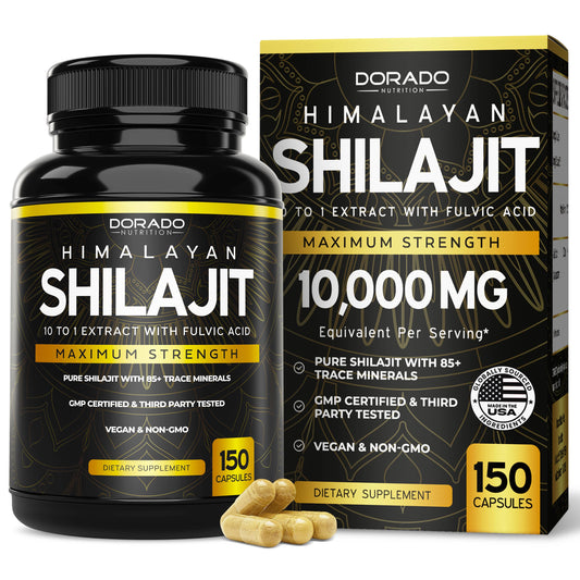 Shilajit Supplement 10,000mg (150 Capsules)
