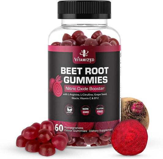 Potent Beetroot Gummies 1000mg - Nitric Oxide Supplement