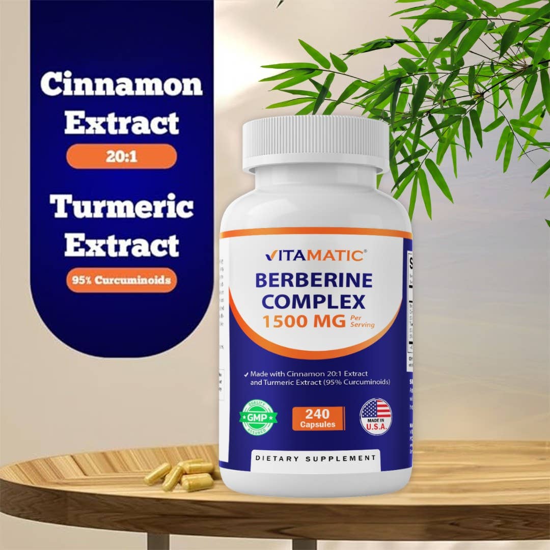 Vitamatic Berberine + Ceylon Cinnamon | 240ct