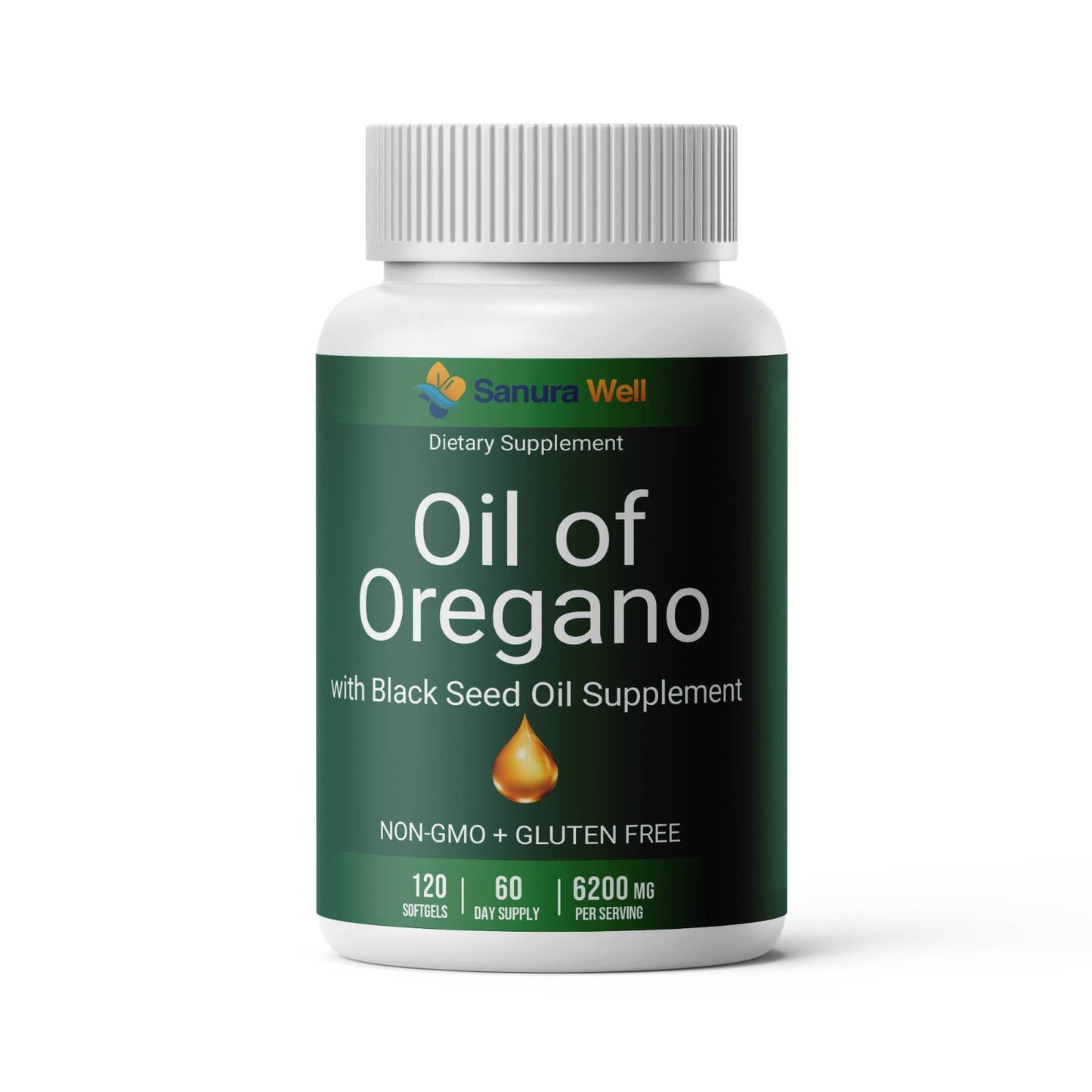 SANURA WELL Oregano Oil with Black Seed Oil Softgel 6200 mg