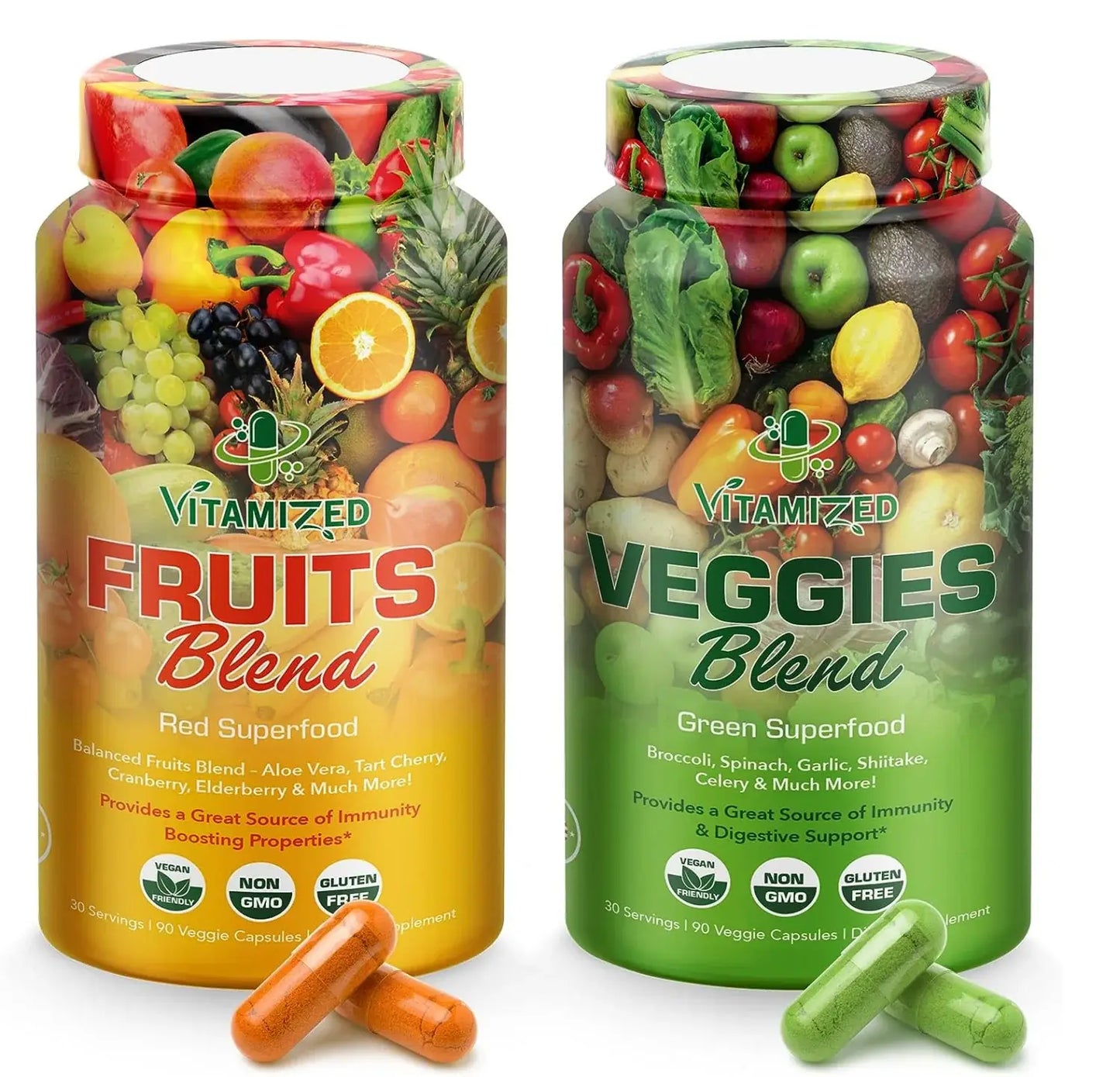 Superfood Fruit and Vegetables Capsules 2 Pack Supplements