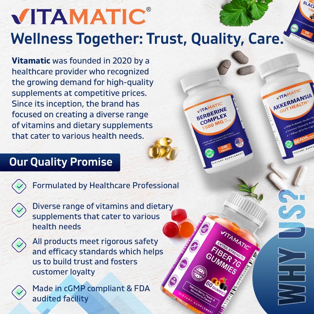 Vitamatic Berberine + Ceylon Cinnamon | 240ct